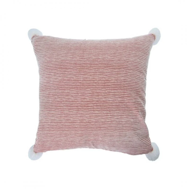 Coussin INDAH à pompons 45x45
