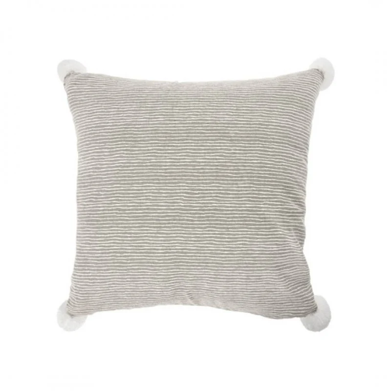 Coussin INDAH à pompons 45x45