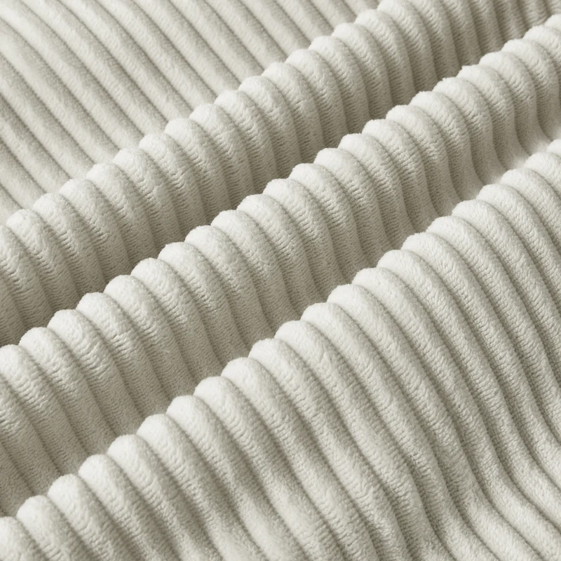 Canapé 3 places modulable convertible sans armature, velours beige, style tatami 195x89x59cm NEXUSLOTH