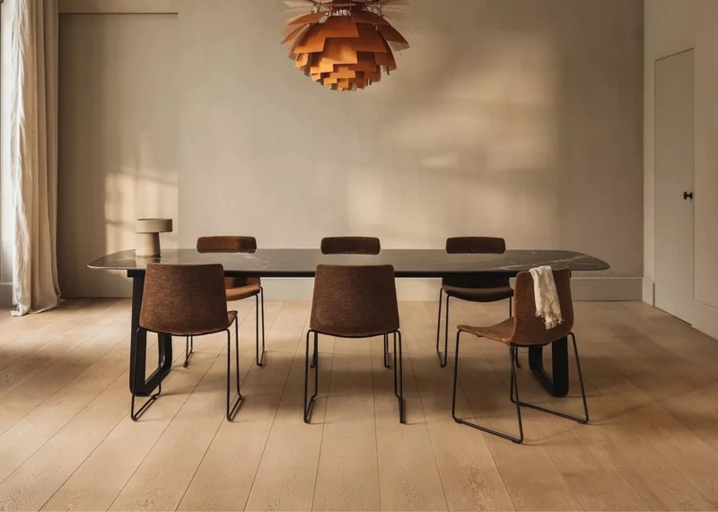 Table fixe OU EXTENSIBLE - Joli - Curve faux elyps