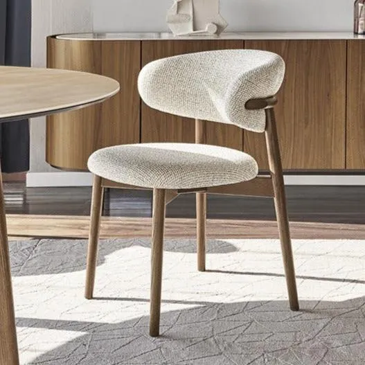 Chaise Oleandro | Chaise design en bois avec accoudoirs, tissu ou cuir