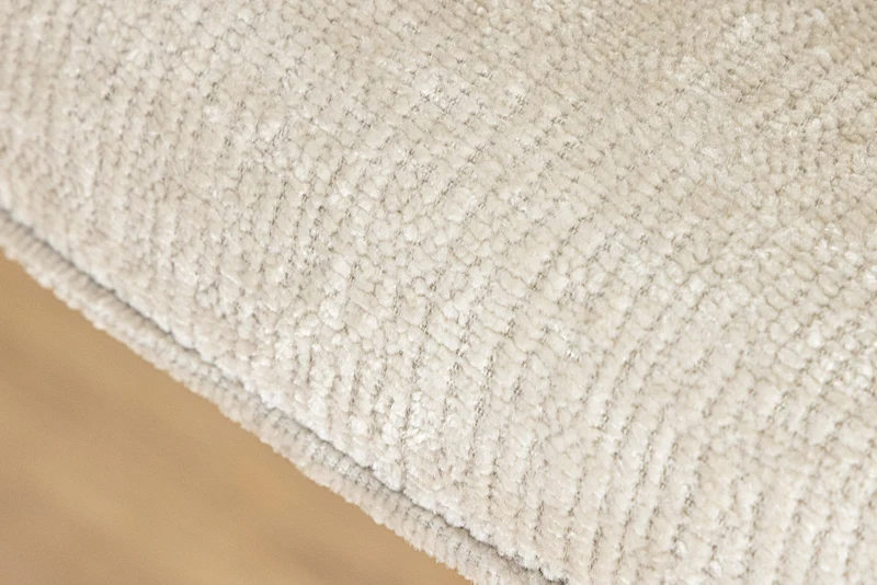 Lot de 2x chaises pivotante rétro AVIGNON beige chenille pieds métal noir