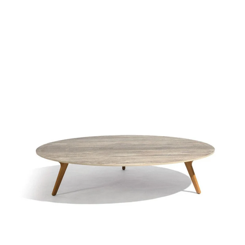 Table de salon TORSA en teck - Ø148