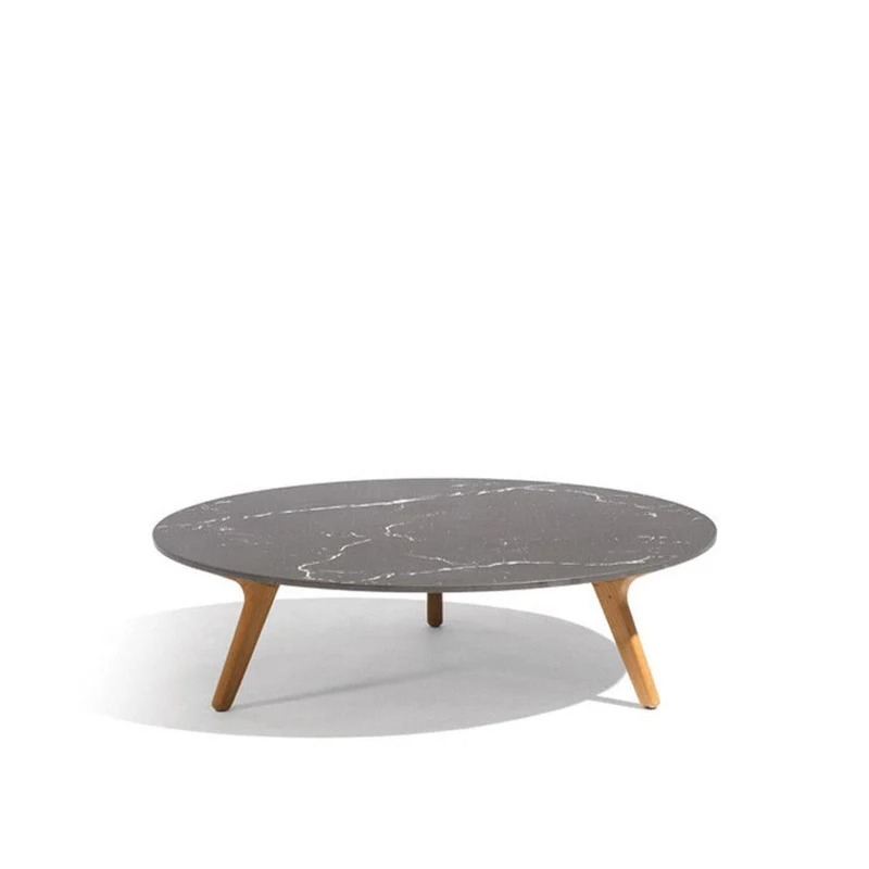 Table de salon TORSA en teck - Ø 125