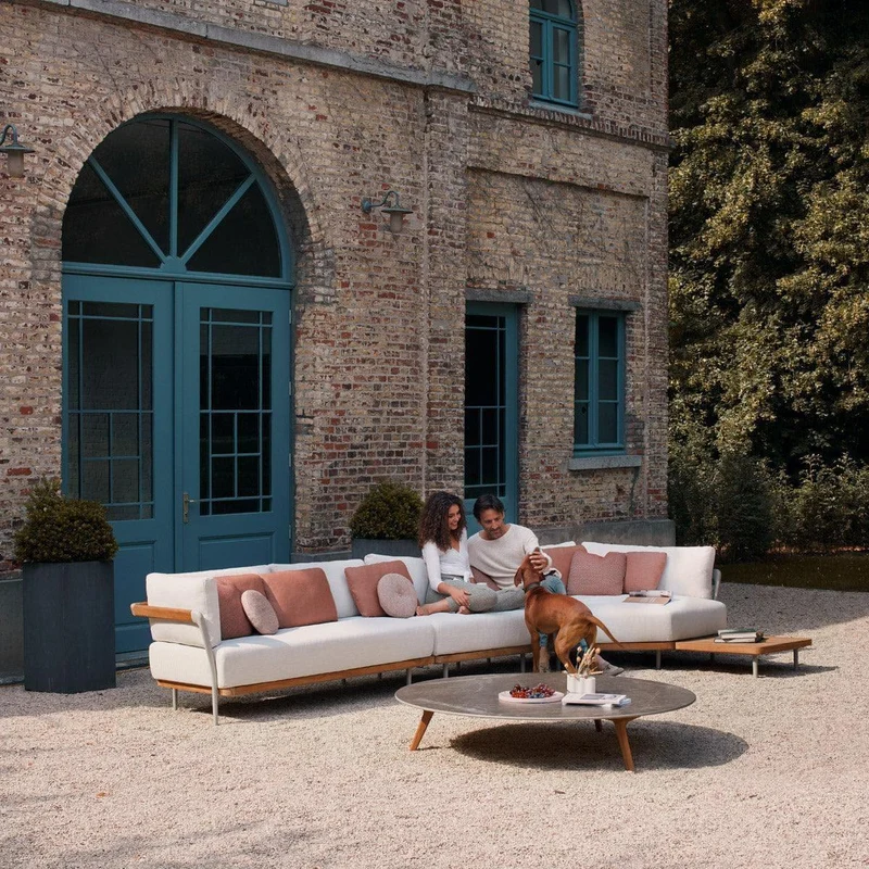 Table de salon TORSA en teck - Ø 125