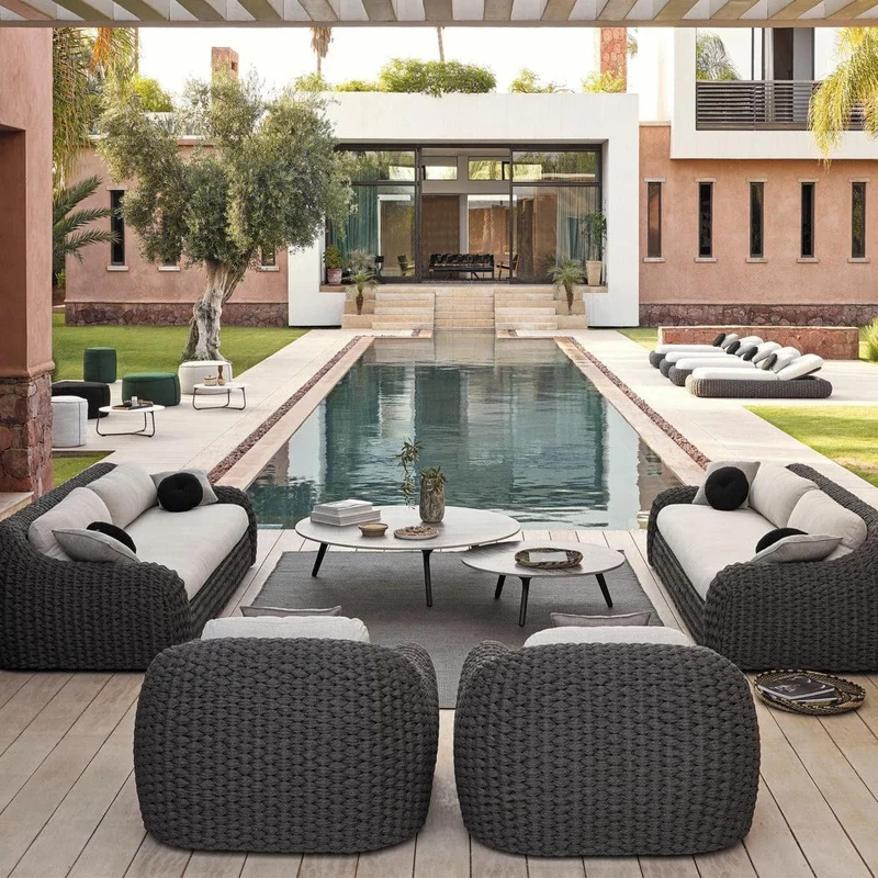 Canapé de jardin KOBO 3 places - Anthracite