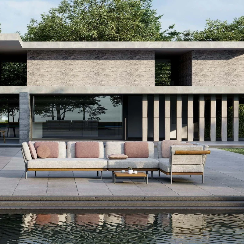 Fauteuil de jardin FLOWS - Noir/Teck Nero