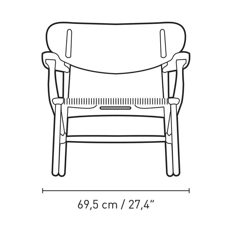 Fauteuil CH22 - Chêne / Noyer