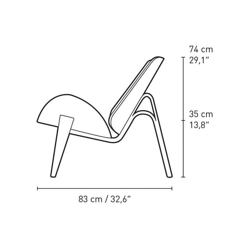 Fauteuil CH07 - noyer huilé