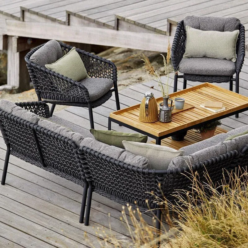 Chaise longue océan avec coussin de siège