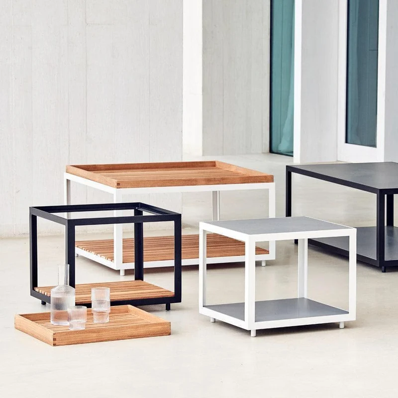 Teck de niveau de table basse - s