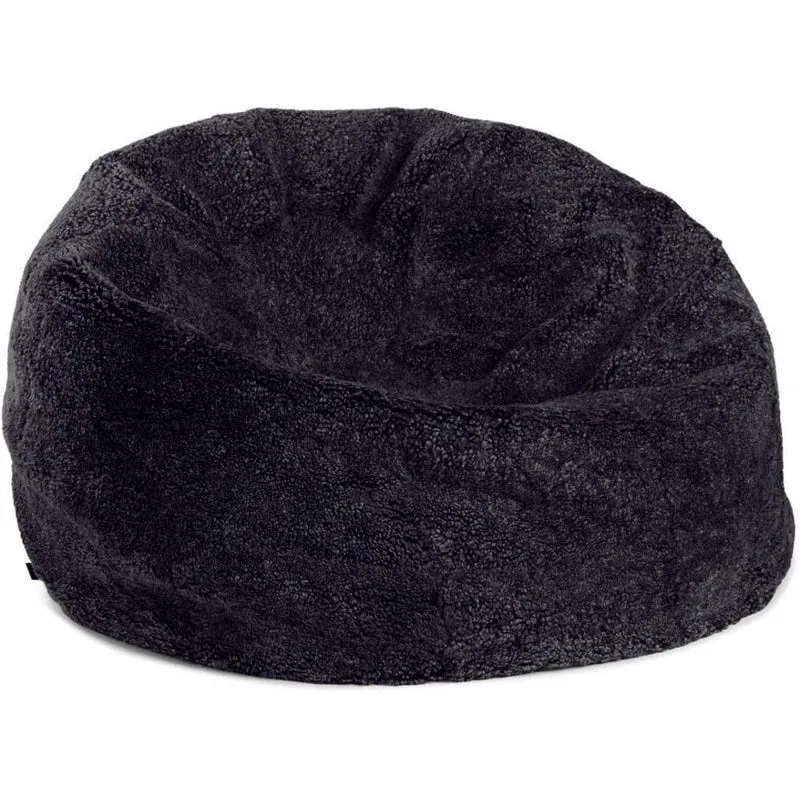 Pouf en peau d'agneau laine mérinos L