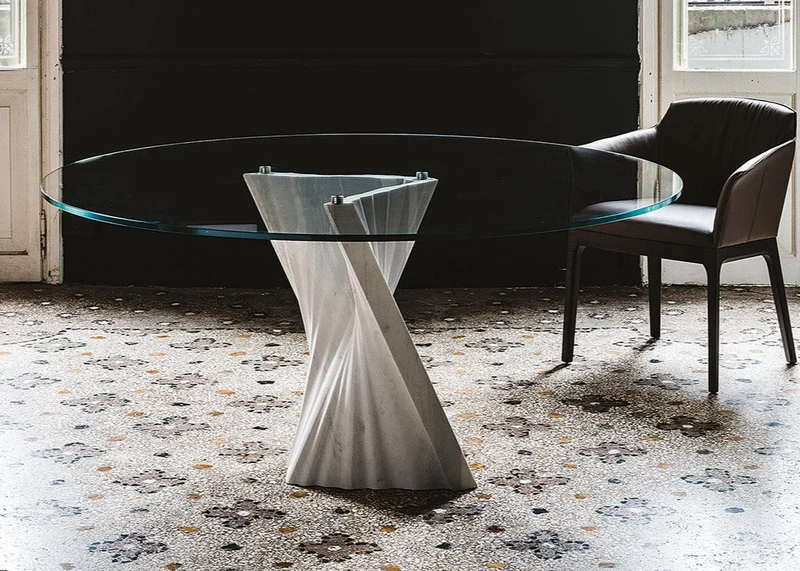Table verre - ronde ou rectangulaire - Plisset