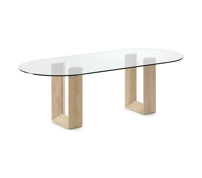 Table en verre - lignes sobres - Diapason