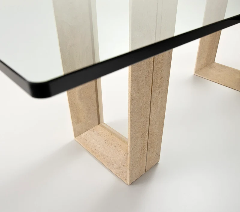 Table en verre - lignes sobres - Diapason