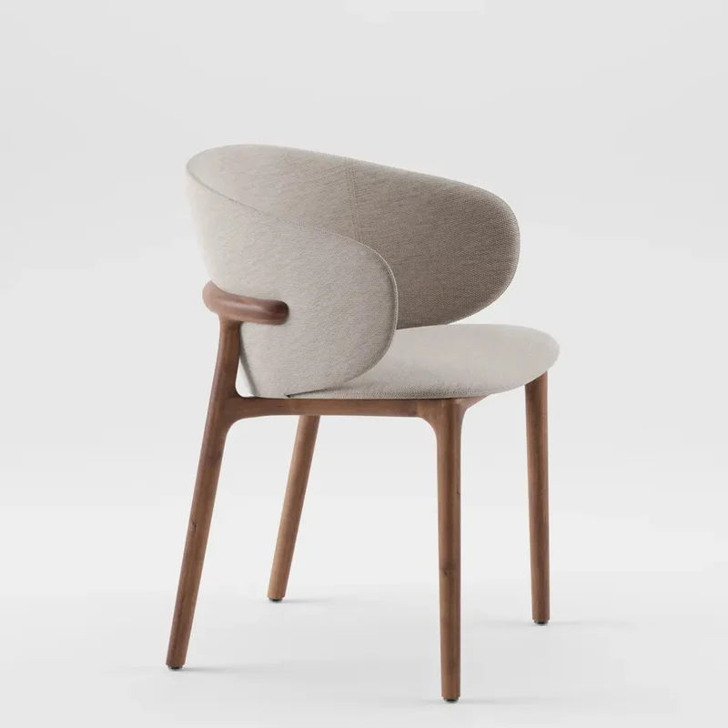 Chaise - Bois massif et tissu - Mela