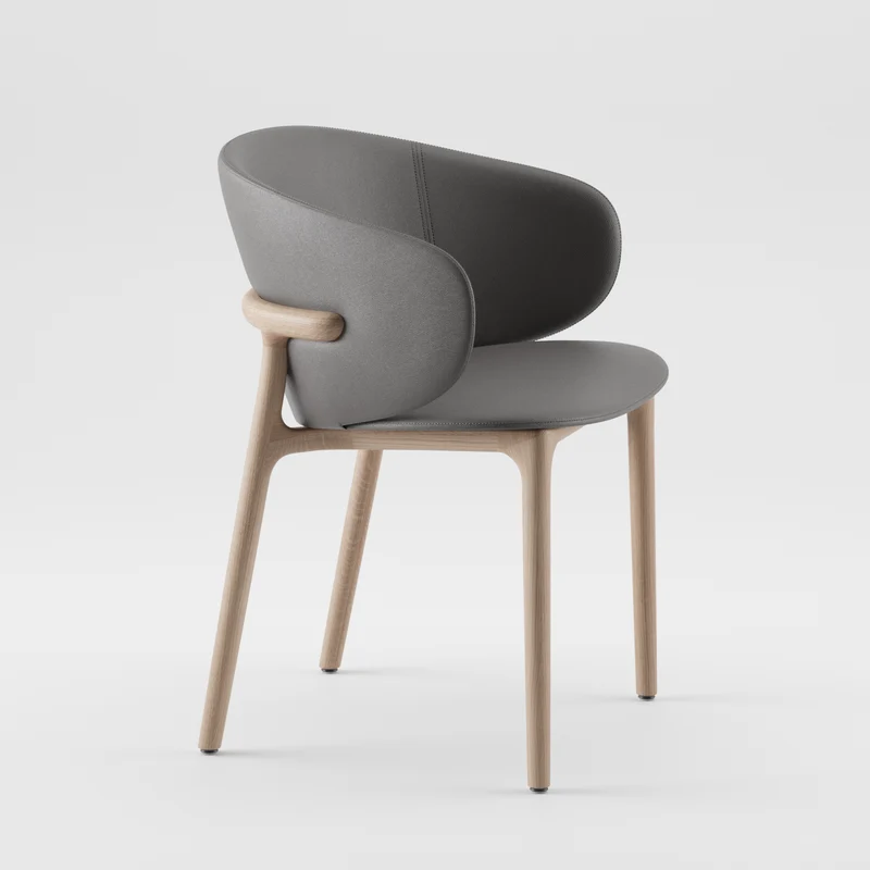 Chaise - Bois massif et tissu - Mela