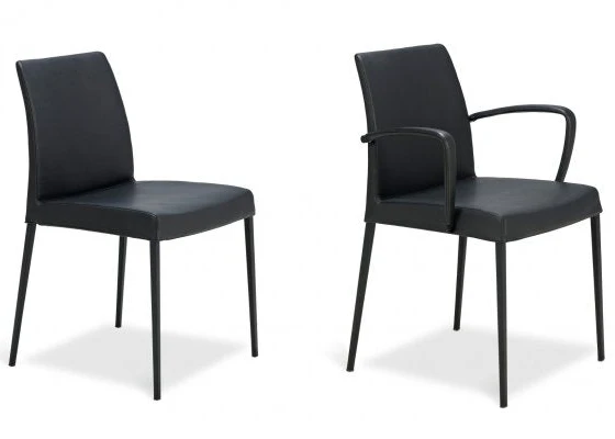 Chaise - Cuir & métal - Perla