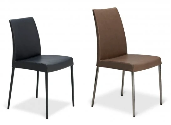 Chaise - Cuir & métal - Perla