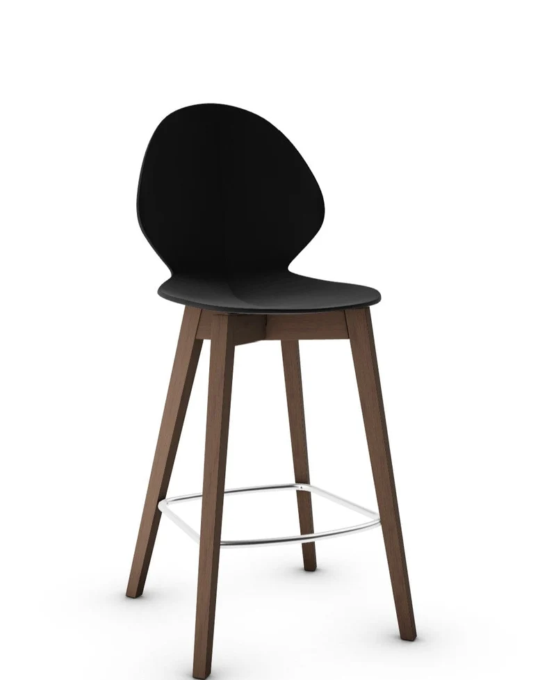 Tabouret Calligaris - Basil (Pieds en bois) CS1495