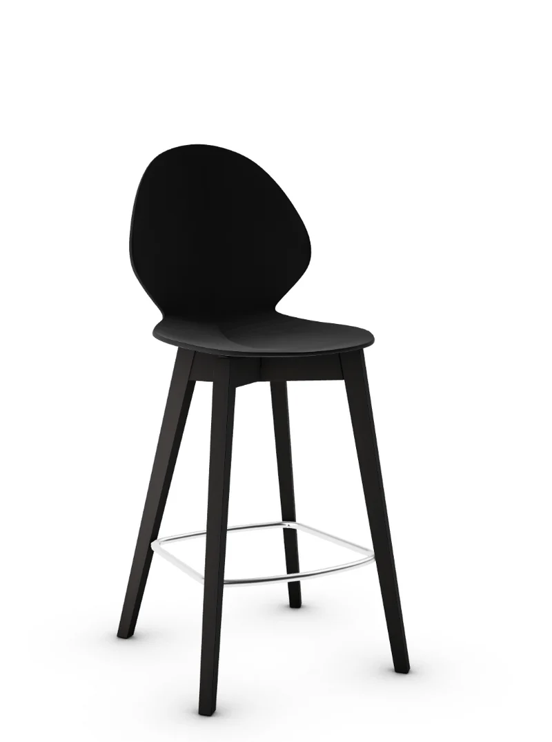 Tabouret Calligaris - Basil (Pieds en bois) CS1495