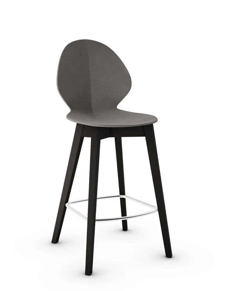 Tabouret Calligaris - Basil (Pieds en bois) CS1495