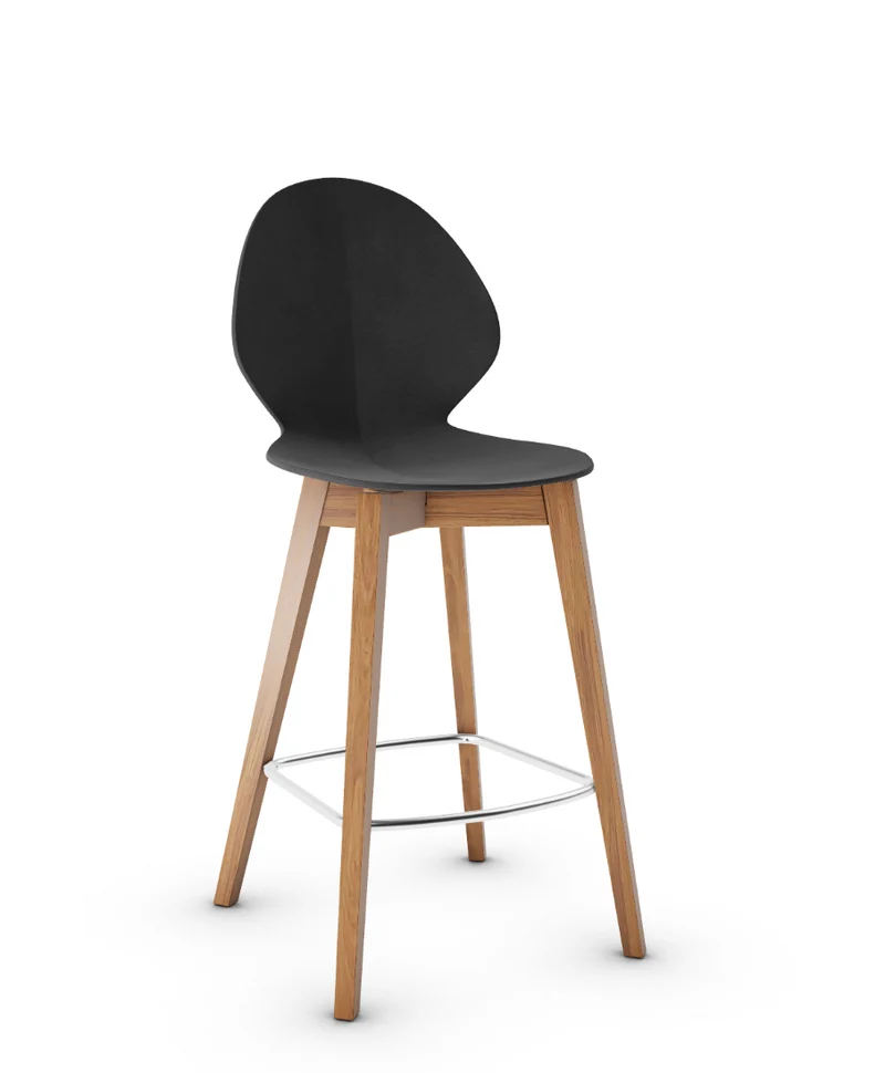 Tabouret Calligaris - Basil (Pieds en bois) CS1495