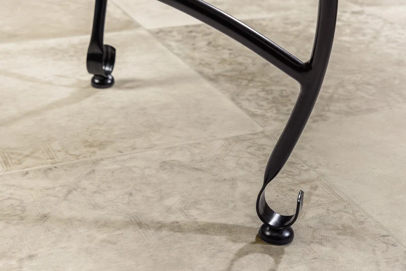 Table d'appoint ronde MARRAKESH 40cm table à thé argentée plateau amovible pliable