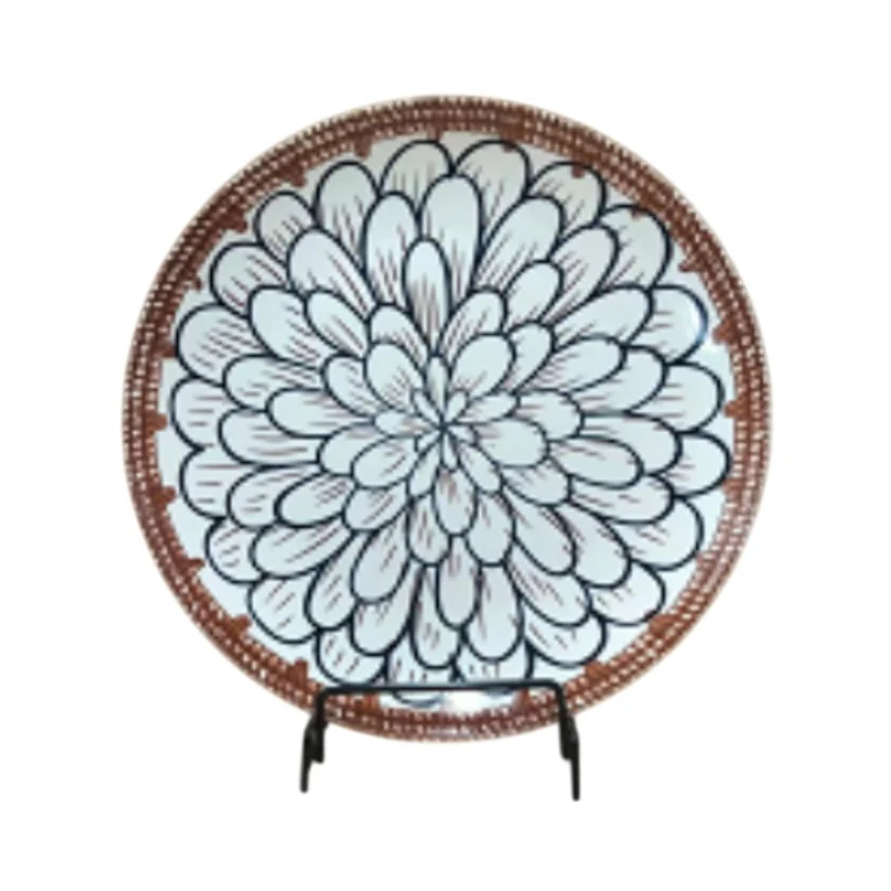 Assiette plate en céramique, D9 pouces