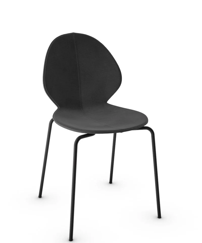 Chaise Calligaris - Basil (Gris Opaque, Pieds en métal) CS1359