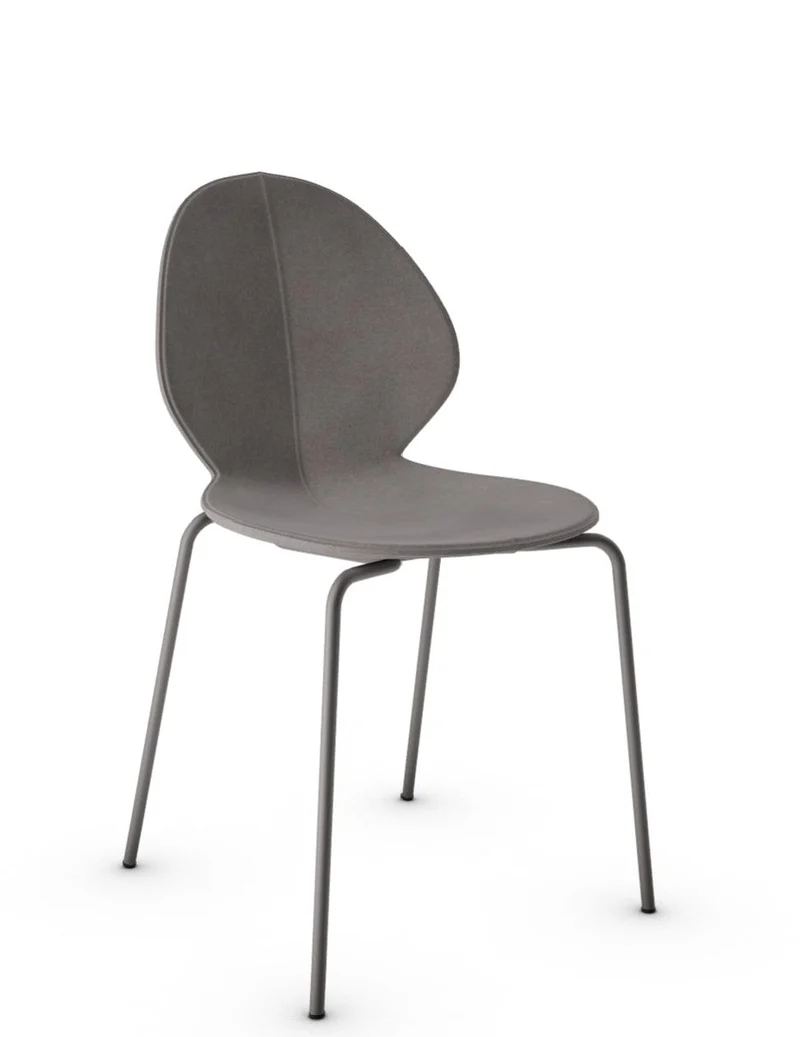 Chaise Calligaris - Basil (Grège, Pieds en métal) CS1359