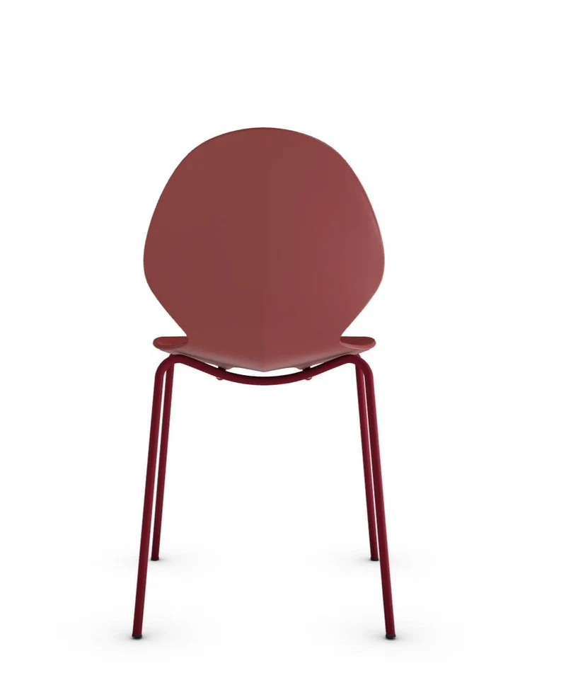 Chaise Calligaris - Basil (Rouge, Pieds en métal) CS1359