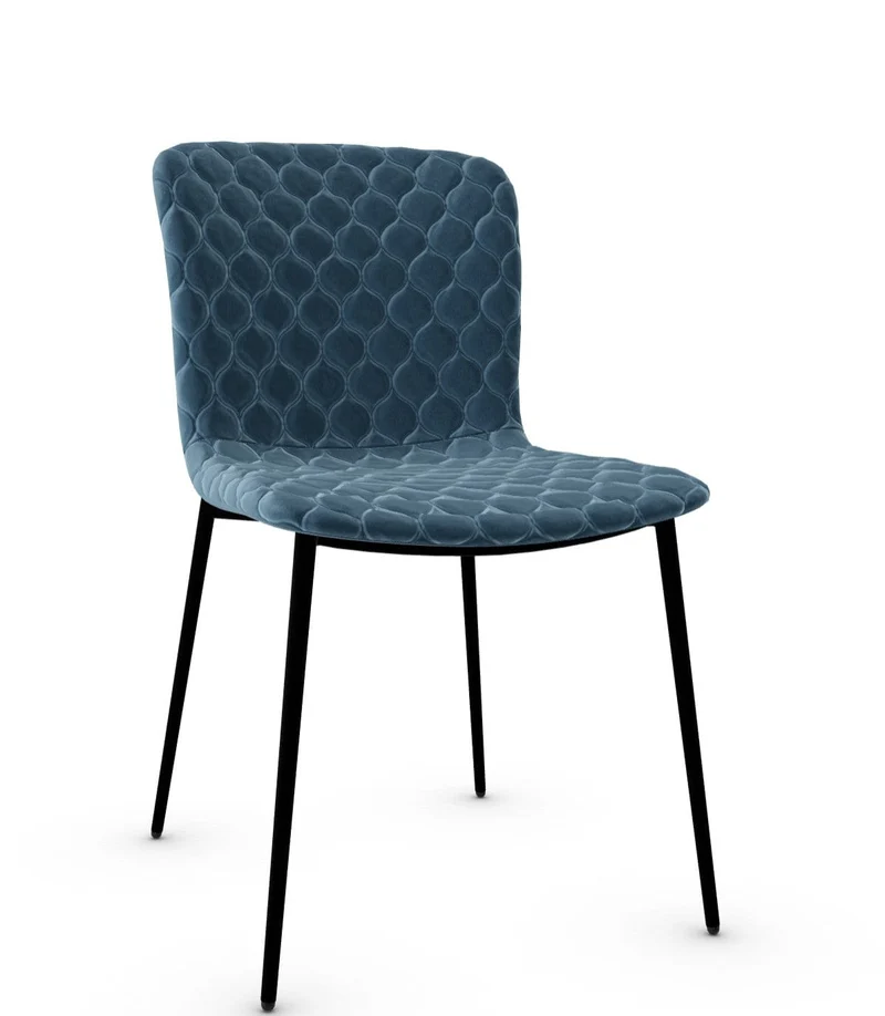 Chaise Calligaris - Love (Matelassé, Pieds en métal) CS1885-A
