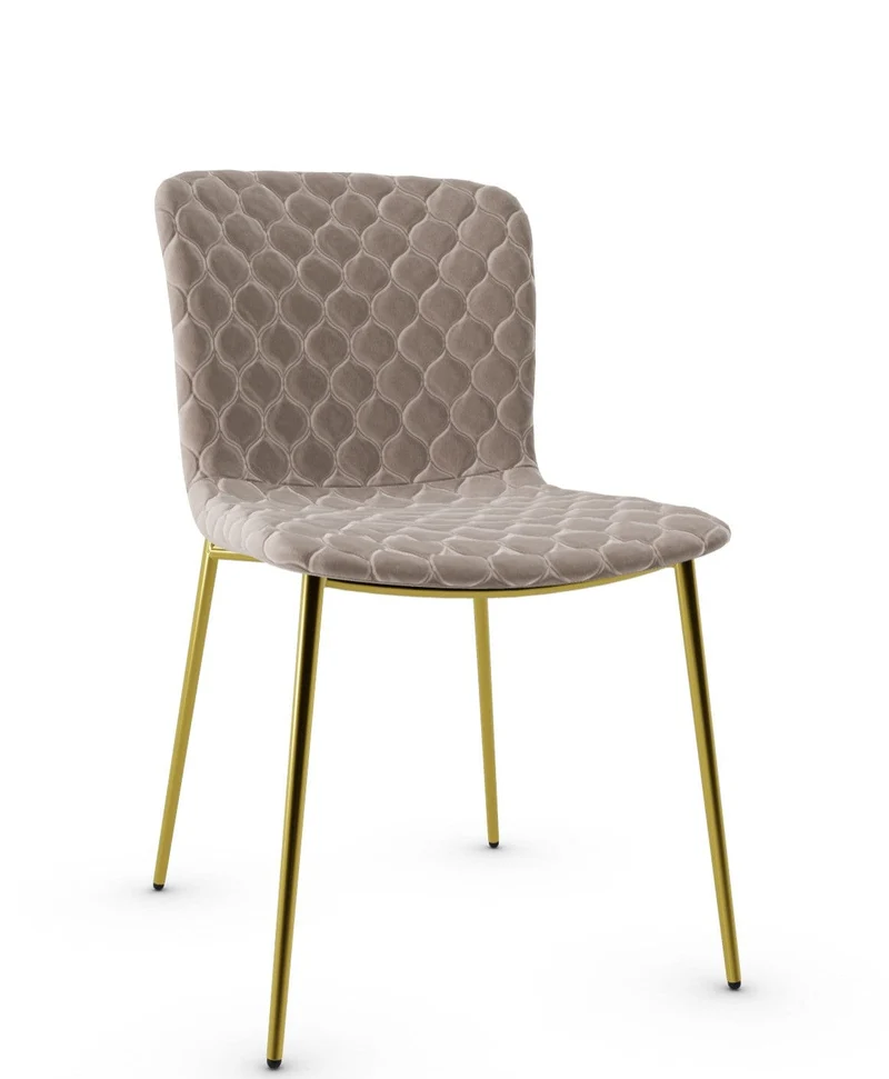Chaise Calligaris - Love (Matelassé, Pieds en métal) CS1885-A
