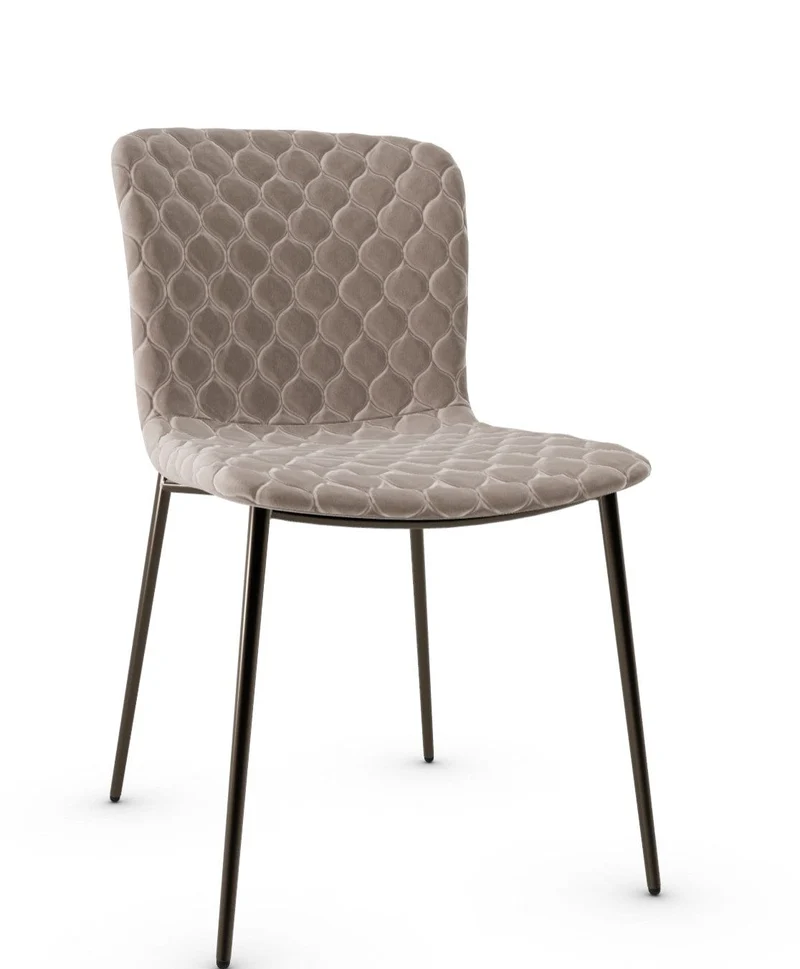 Chaise Calligaris - Love (Matelassé, Pieds en métal) CS1885-A