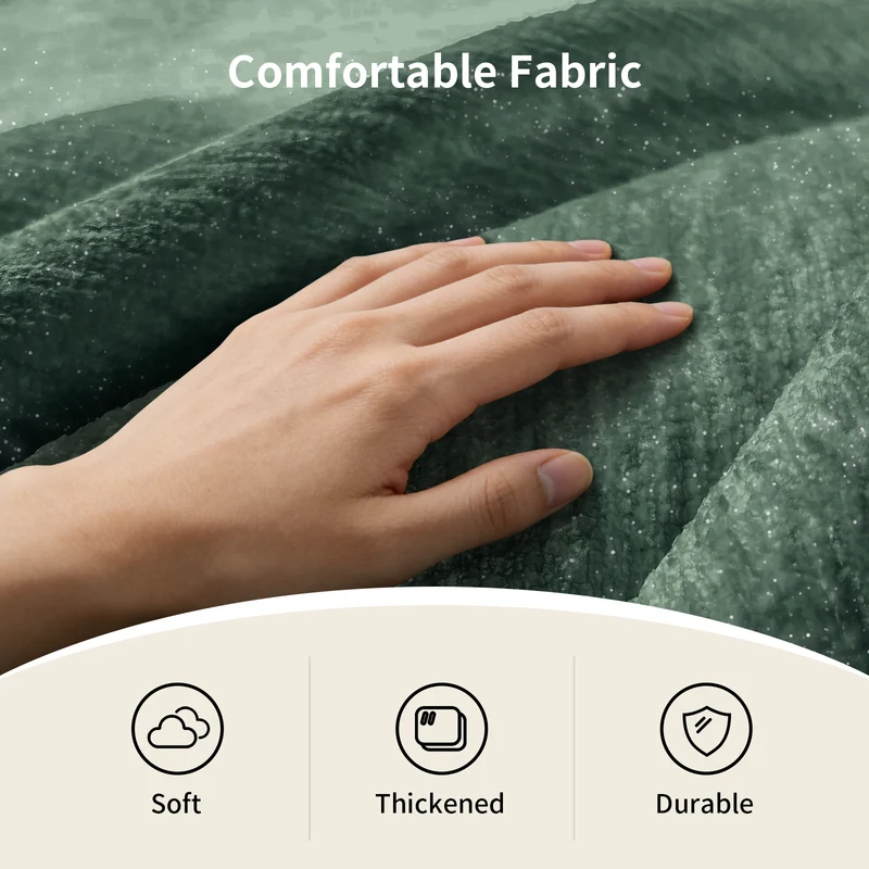 Fauteuil pouf bean bag rond tissu flanelle vert avec paillettes sans montage 99x86x64cm CHROMEBOOKCASE