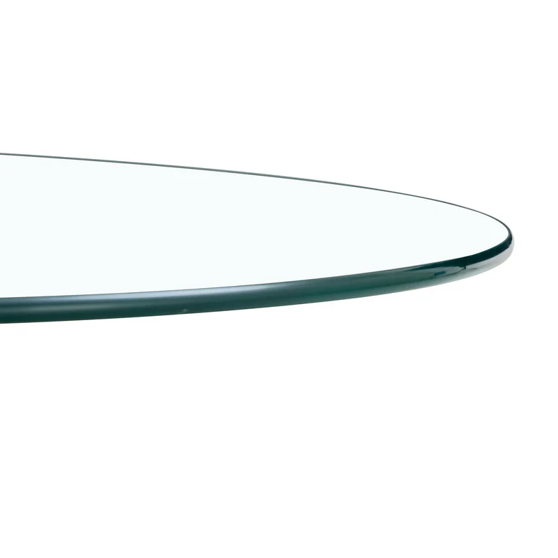 Table de bar ronde en verre trempé base doré, mange debout, 89x89x92cm ALUMINUMOTTOMAN