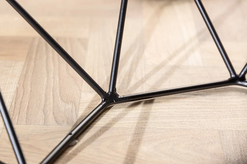 Elégante table basse DIAMOND 70cm gris noir avec plateau en marbre