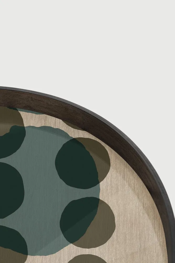 Ethnicraft Plateau en Verre Layered Dots Ø 48 cm