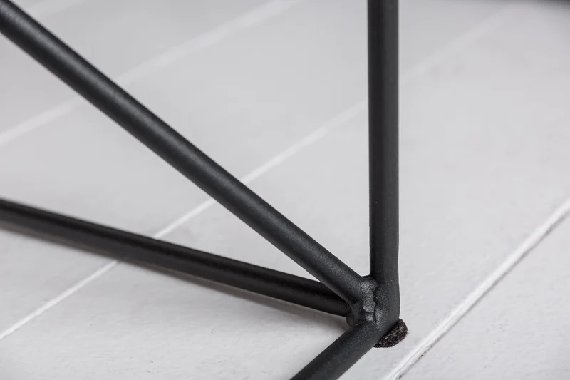 Table basse en bois massif ARCHITECTURE 110cm chêne huilé structure métal noir avec étagère