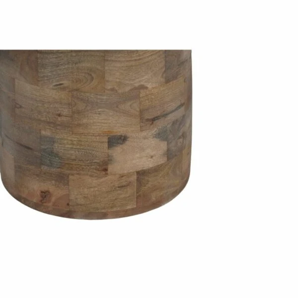 Table basse en bois de manguier finition sable, D60xH50CM