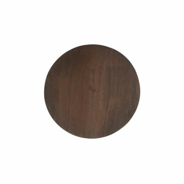 Table basse en bois de manguier finition noyer, D30xH40CM