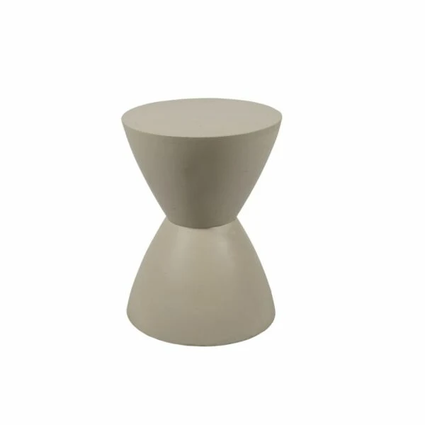 Table basse en bois de manguier finition sable, D33xH45CM
