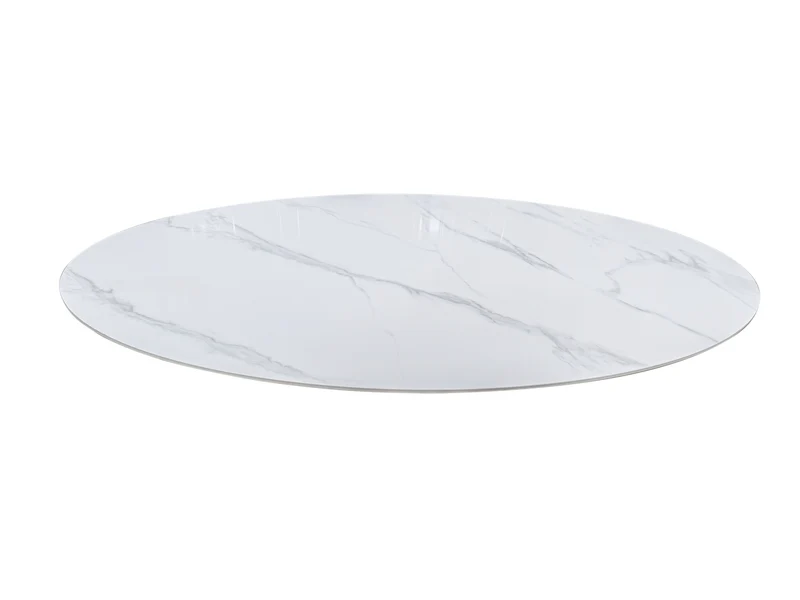 Table à manger plateau en ceramique ovale, H76CM - PILAR