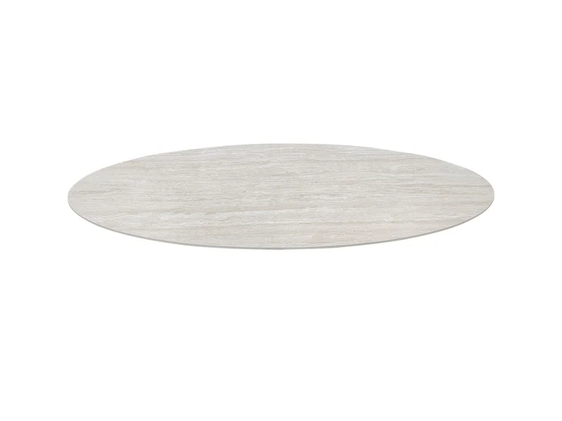 Table à manger plateau en ceramique ovale, H76CM - PILAR