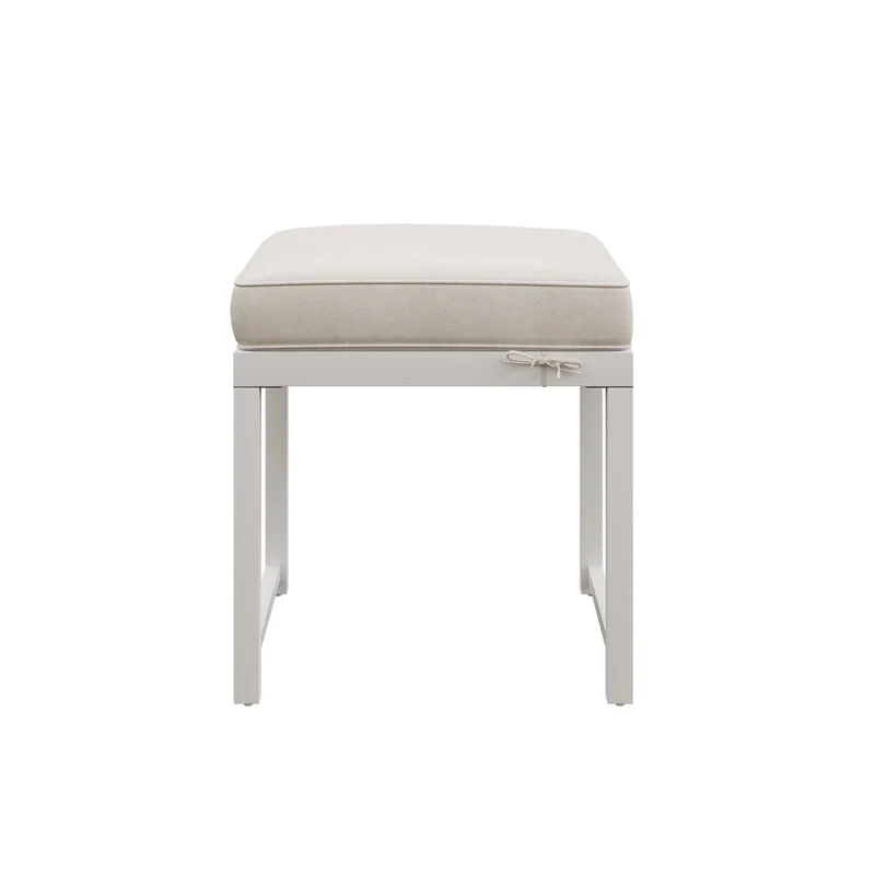 Ensemble table et chaises d'extérieur jardin 7 pièces pour 6 personnes, table en verre trempé et rotin, coussins imperméables INGO