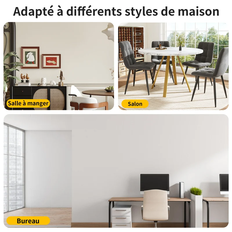 Table à manger ronde effet marbre blanc, pieds dorés, 4 personnes 80x80x75cm ARMOIREDARK