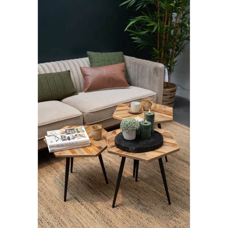 Tables basses hexagonales