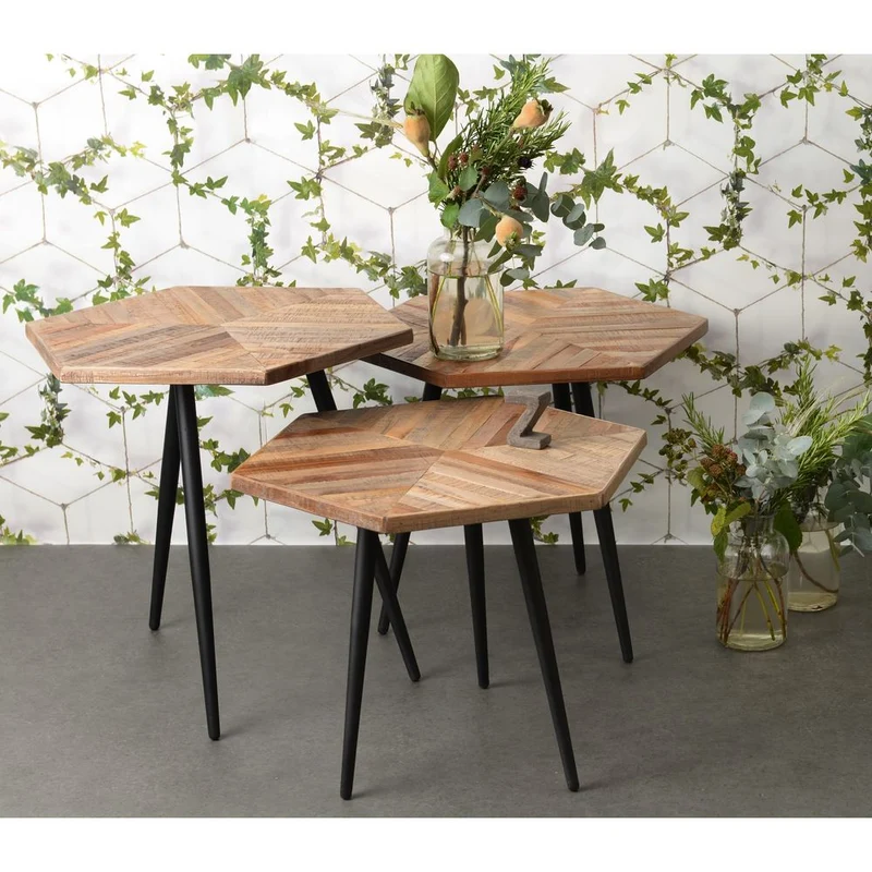 Tables basses hexagonales