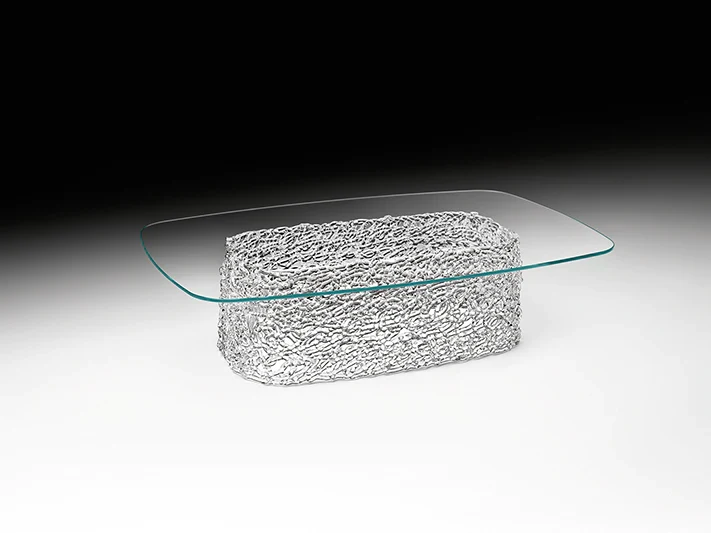 Table de salon - verre filé tressé - Macramè